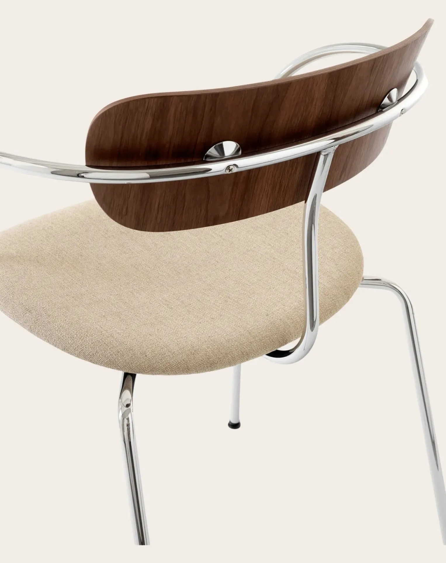 AV4 Pavilion Chairs with Armrests, Chrome Frame