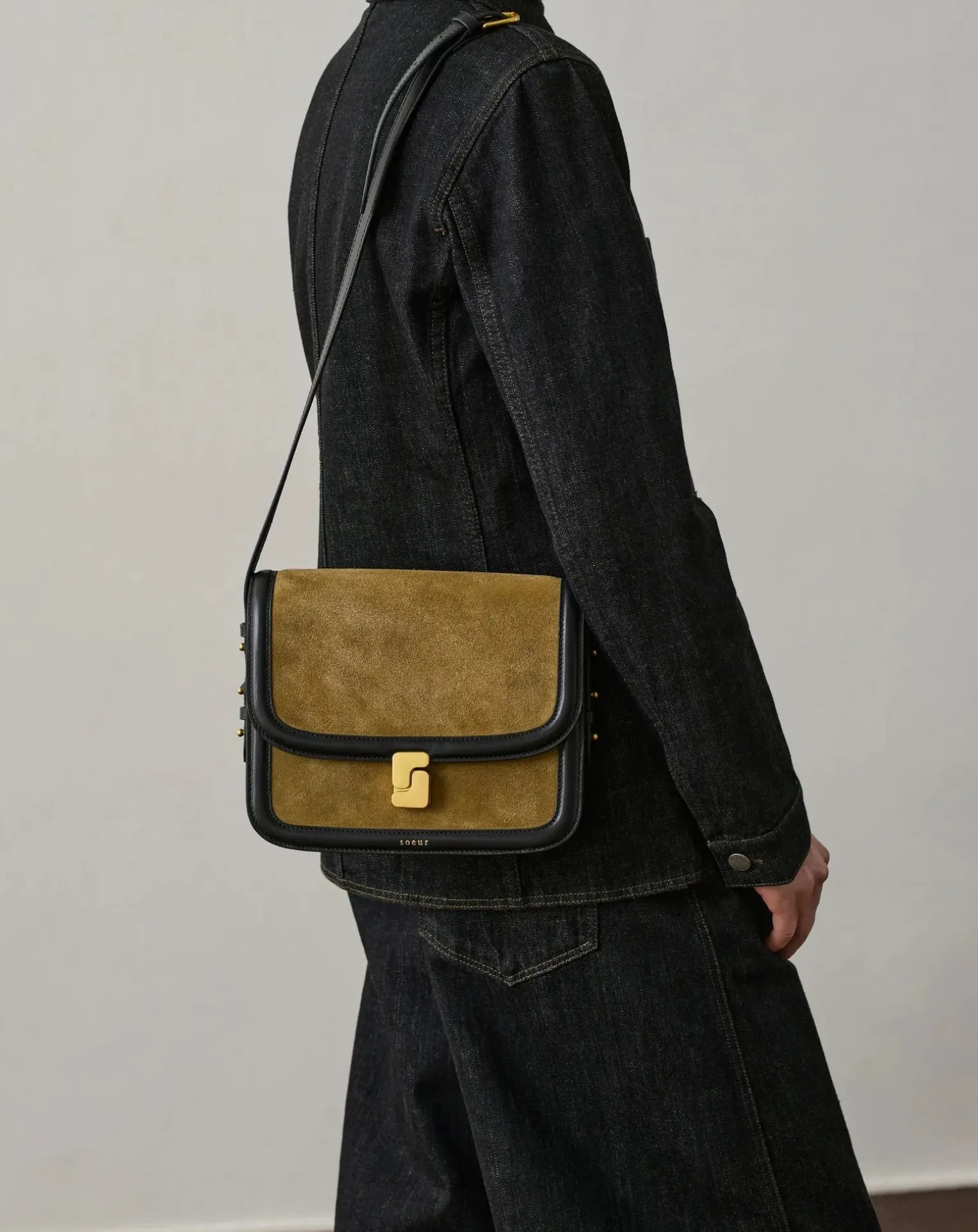 Bellissima Mini Bicolore Leather Croûte Bag