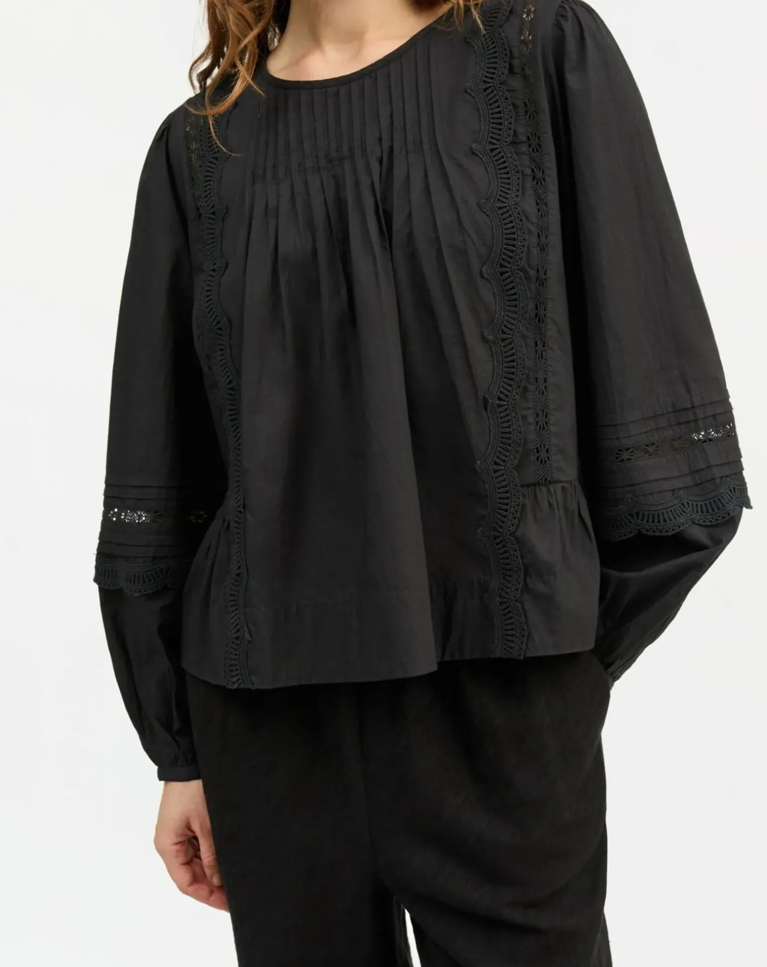 Blouse Leaf Buttoned Organic Cotton