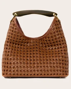 Boomerang Braided Leather Bag