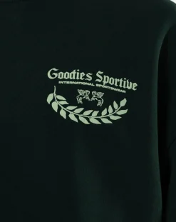 Caesar green round-neck sweatshirt in organic cotton