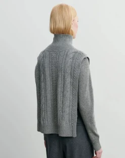 Cashmere Buttoned Twisted Plastron