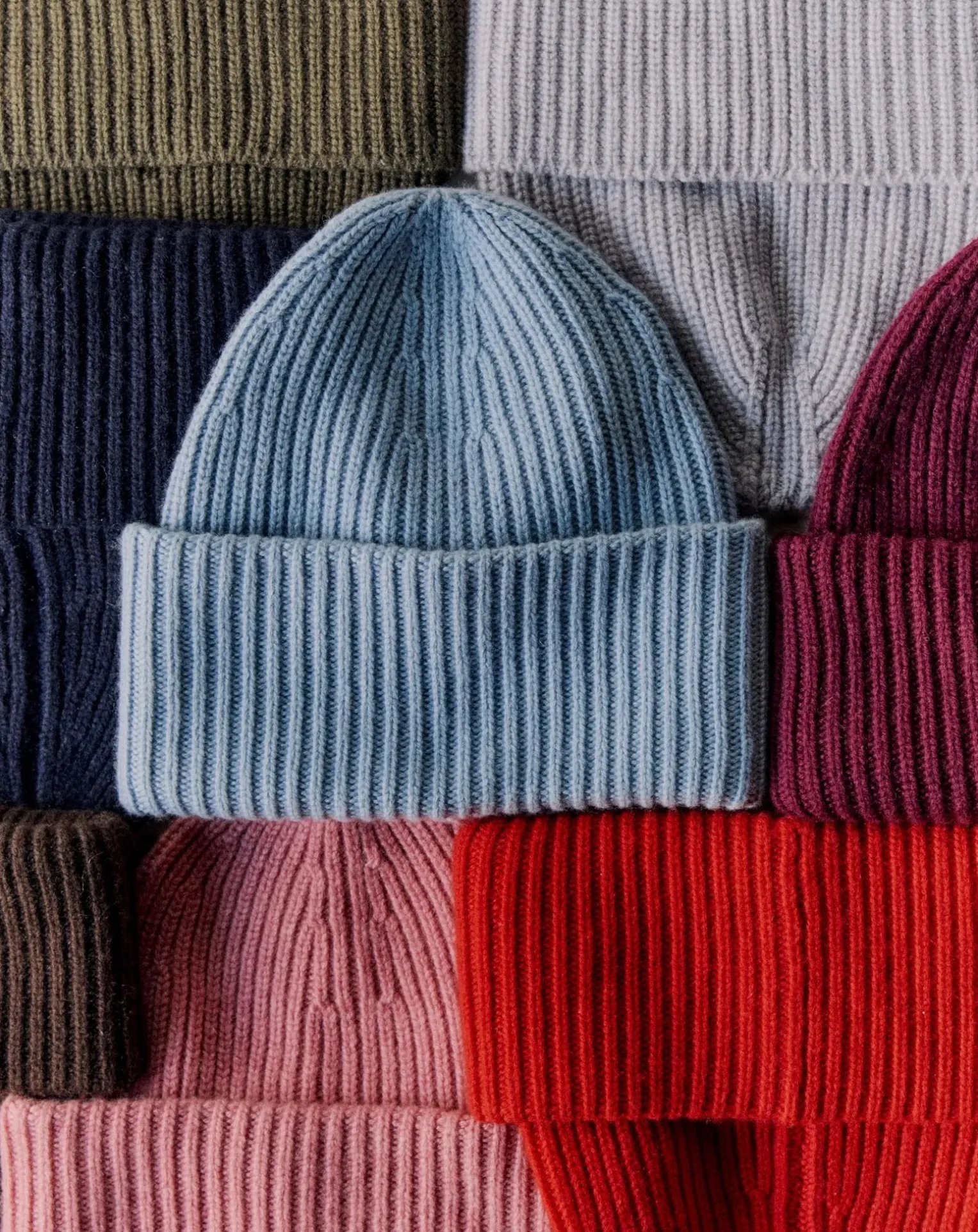 Cashmere ribbed hat