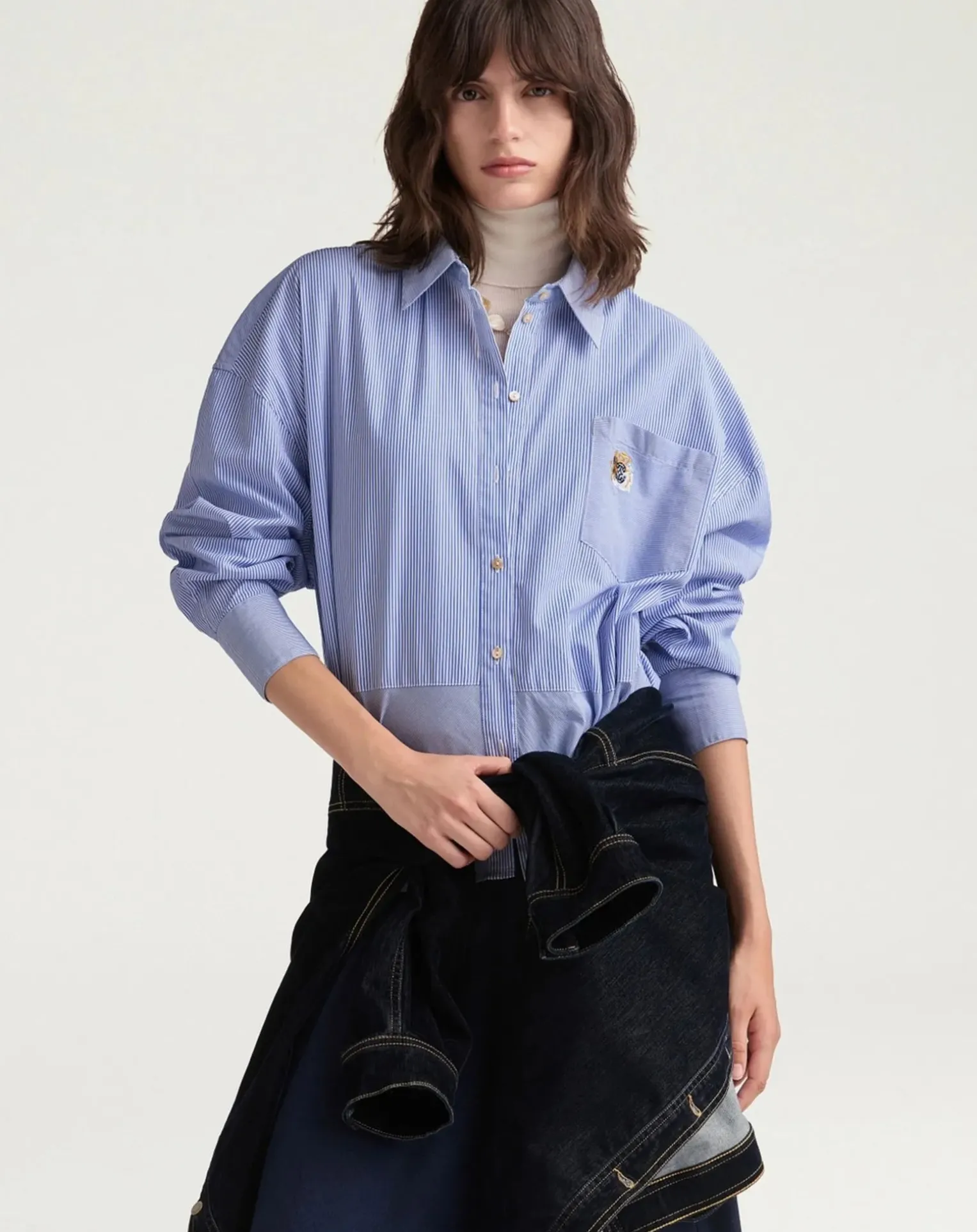 Claire Striped Cotton Poplin Shirt