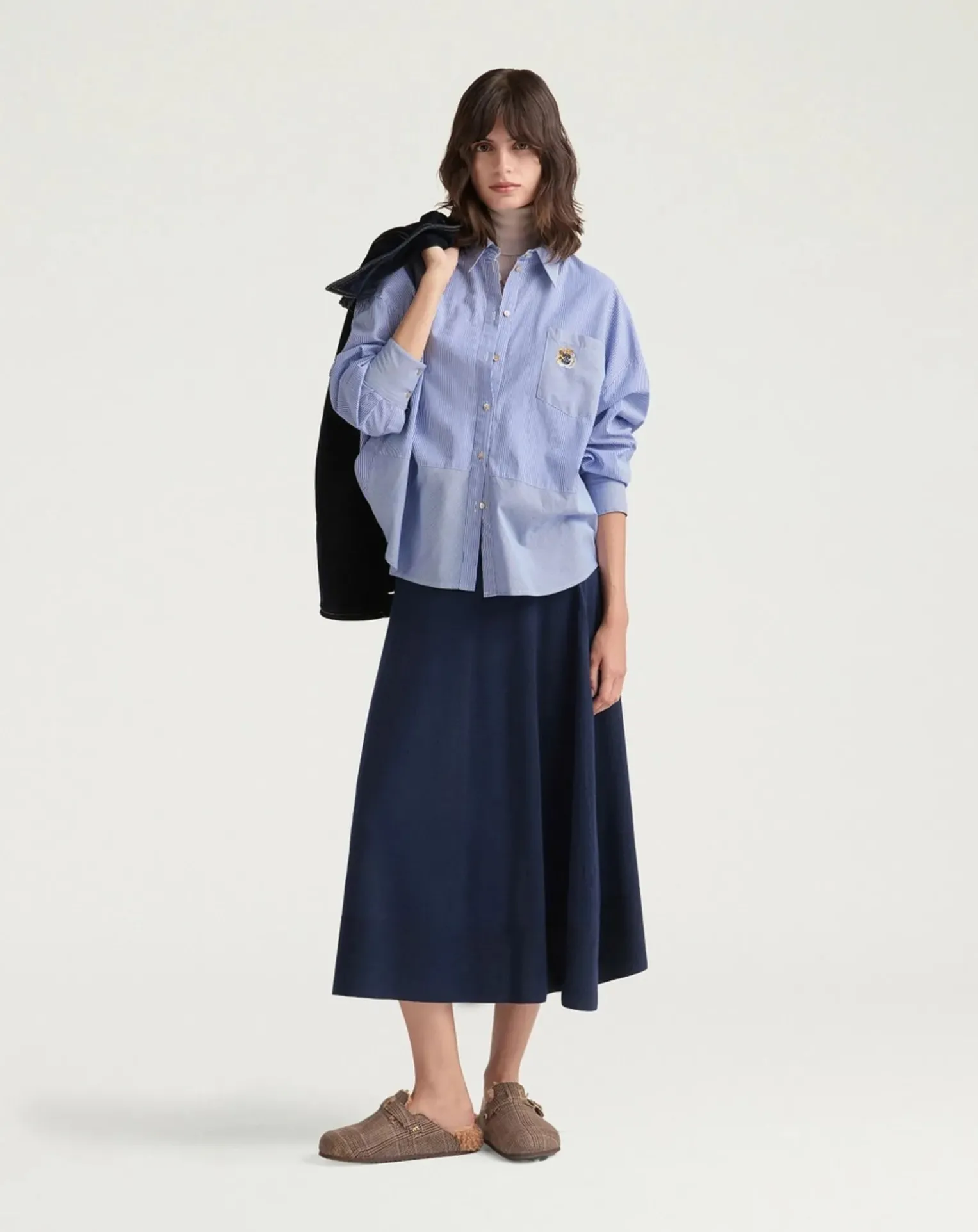 Claire Striped Cotton Poplin Shirt