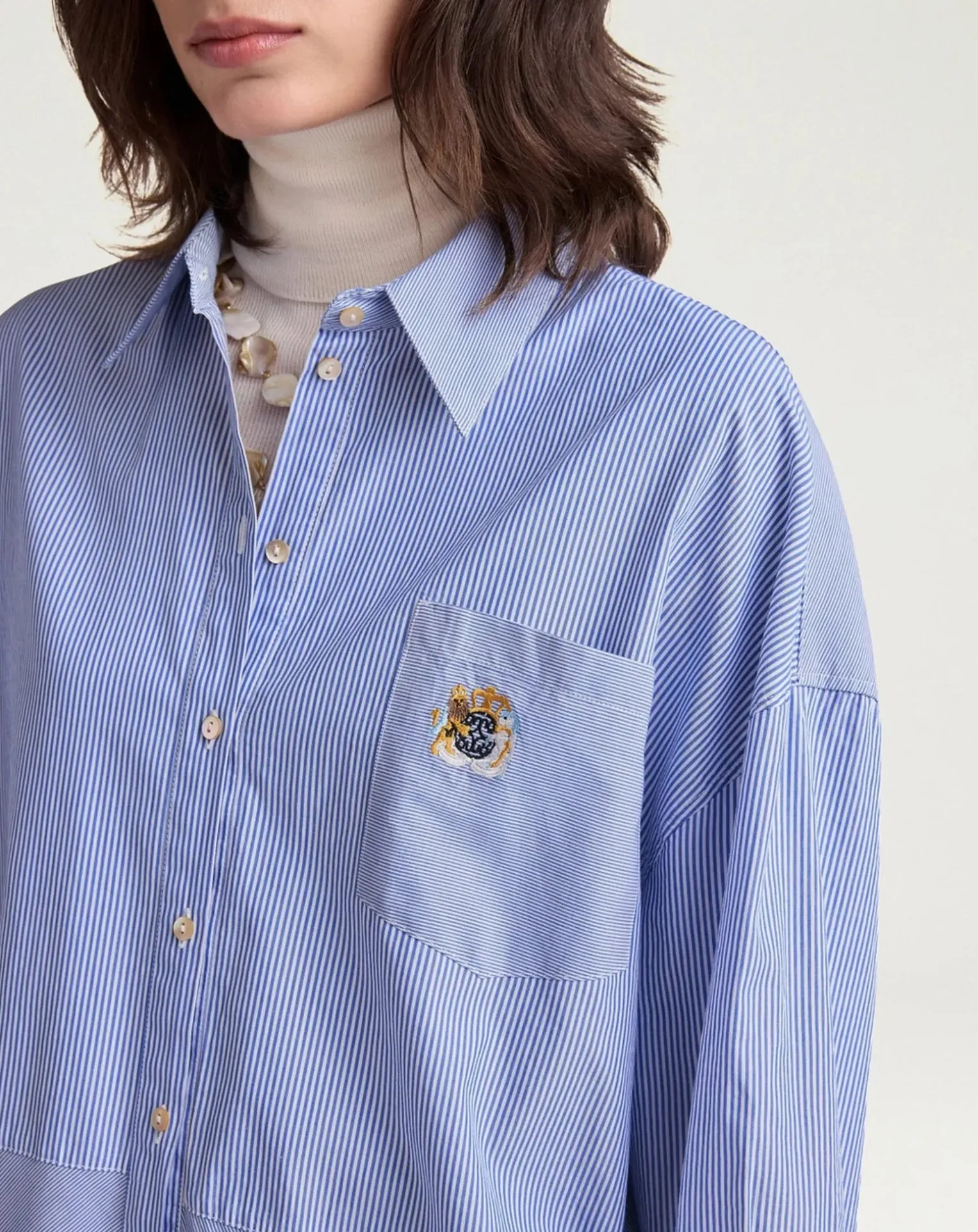 Claire Striped Cotton Poplin Shirt