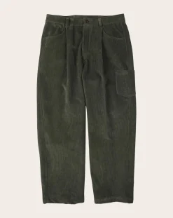 Corduroy Wide One Tuck Cotton Pants
