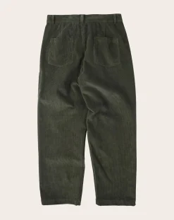 Corduroy Wide One Tuck Cotton Pants