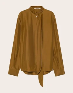 Cotton and silk chiffon blouse