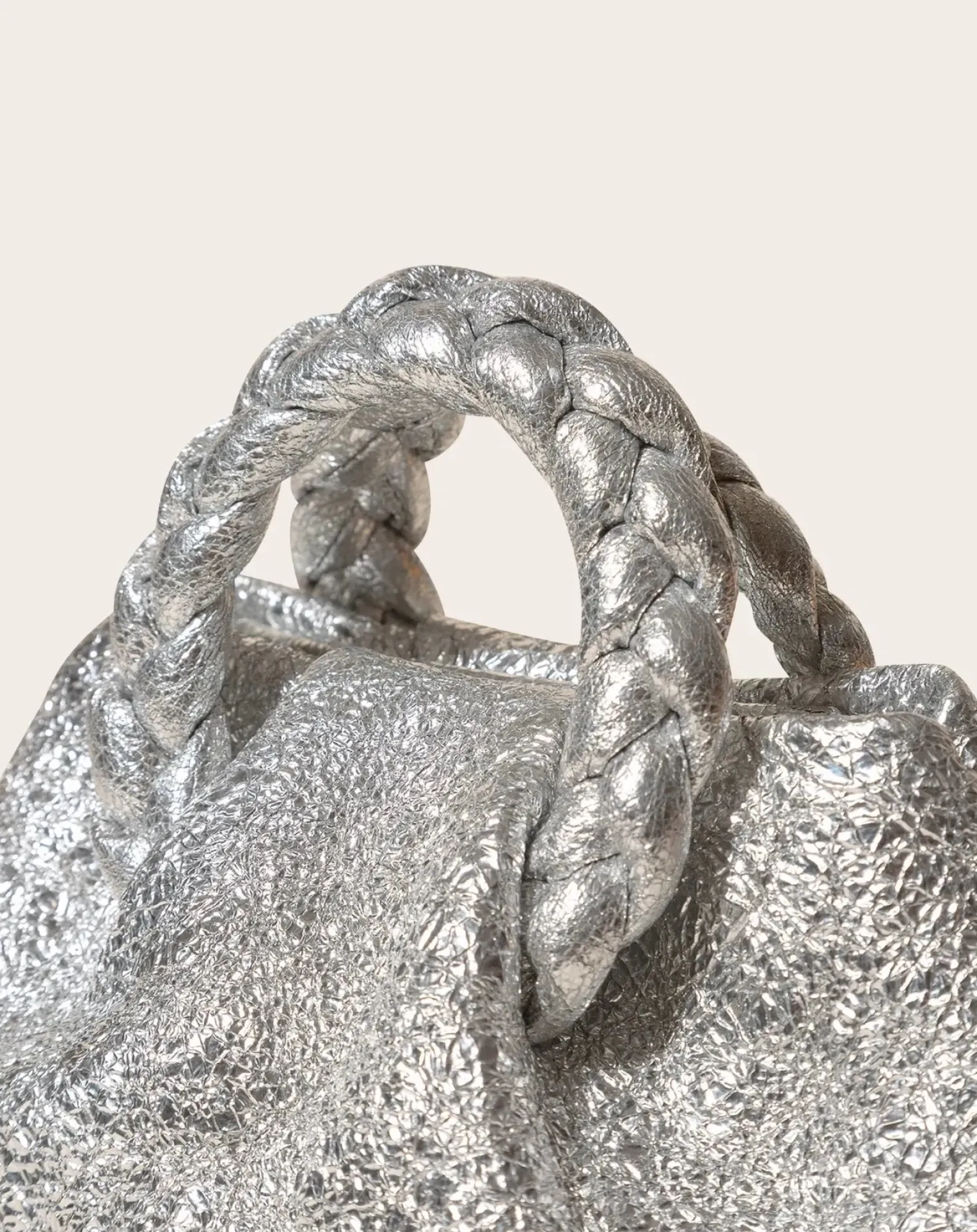 Crackle Metallic Bombon Bag