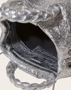 Crackle Metallic Bombon Bag