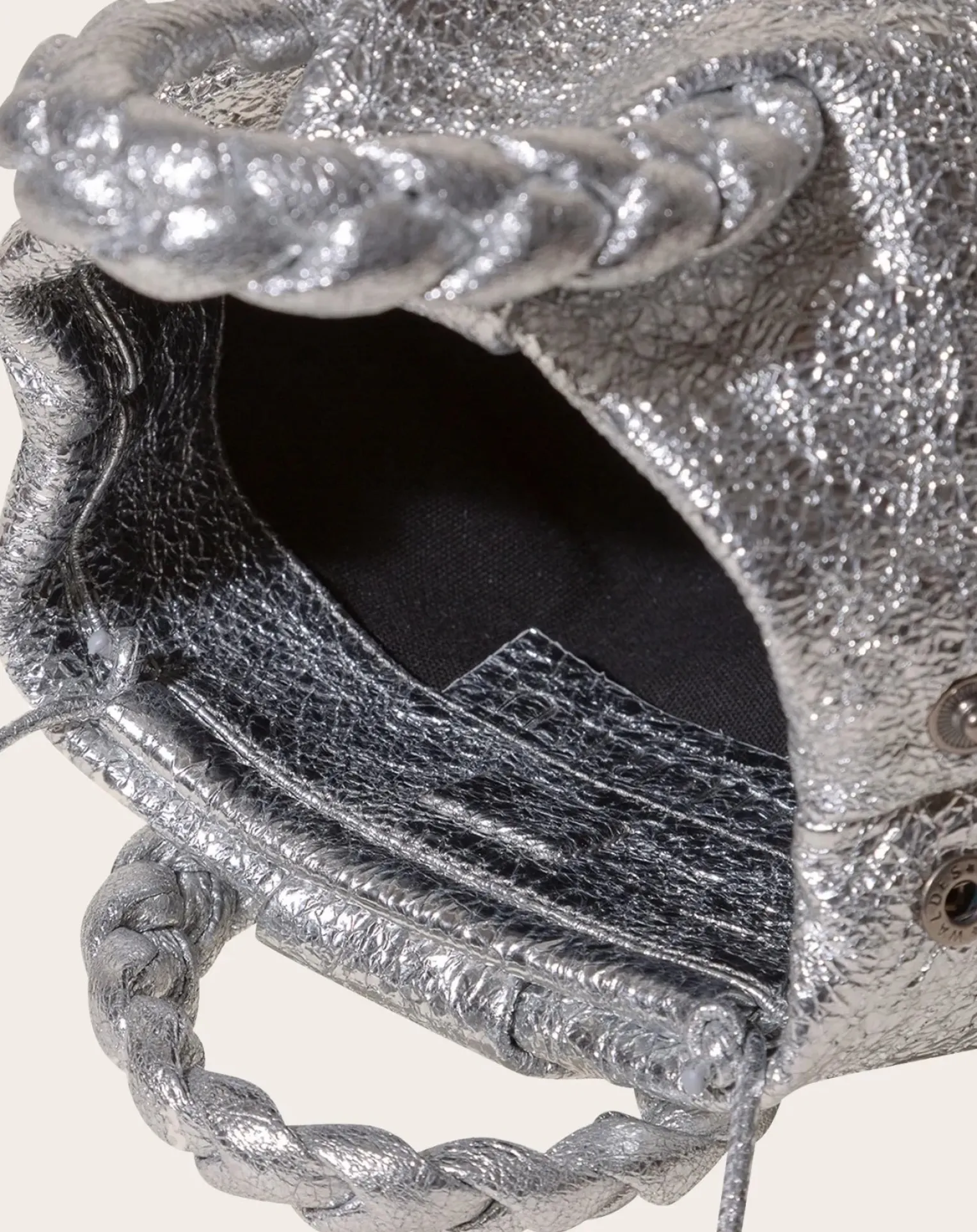 Crackle Metallic Bombon Bag