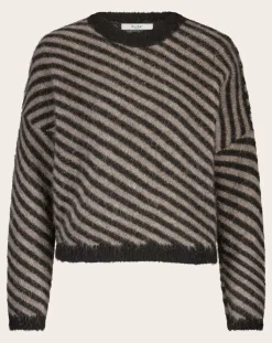 Diagonal Natural Alpaca Sweater