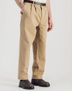 Double Pleats Twill Cotton Pants