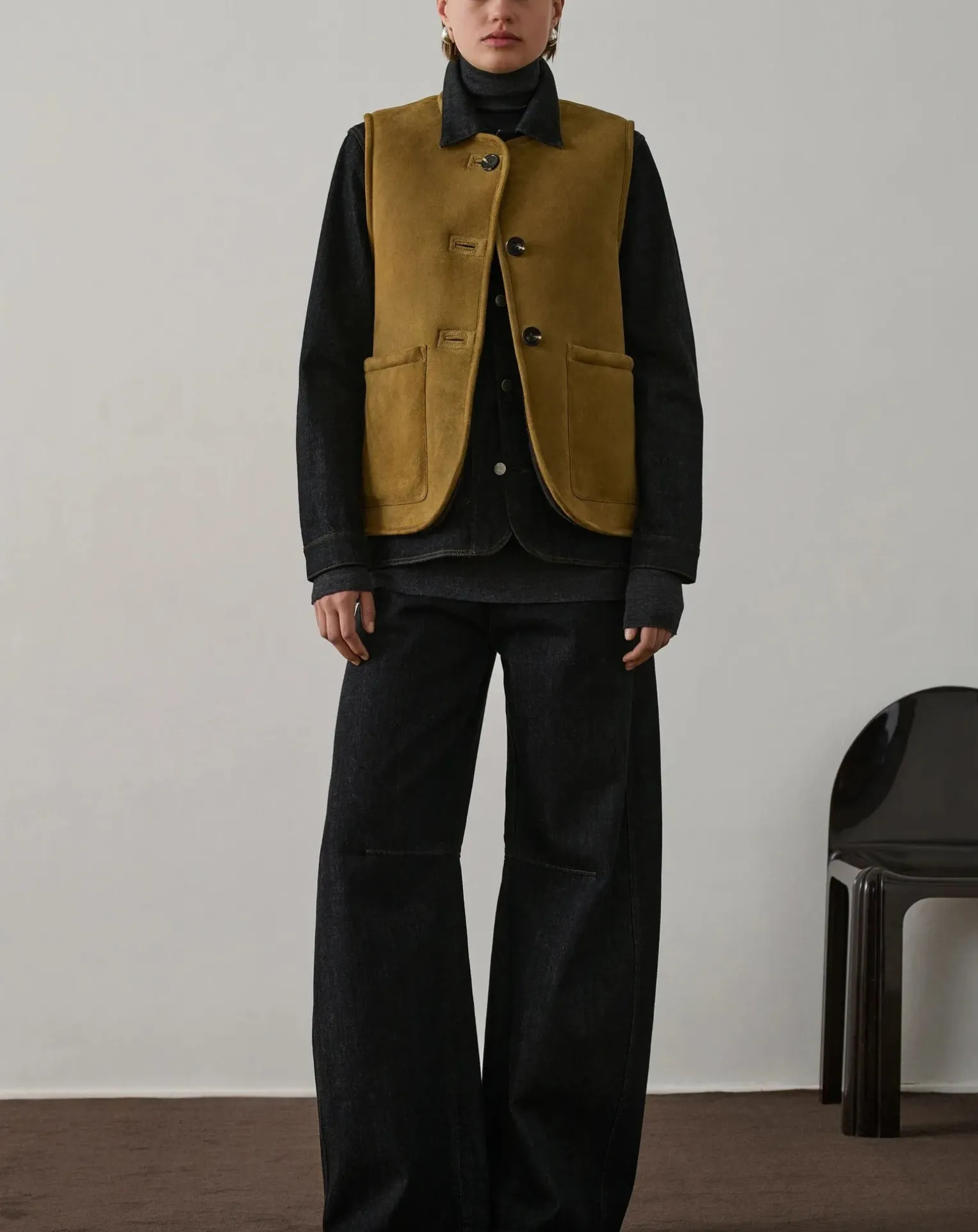 Duomo Leather Sleeveless Jacket