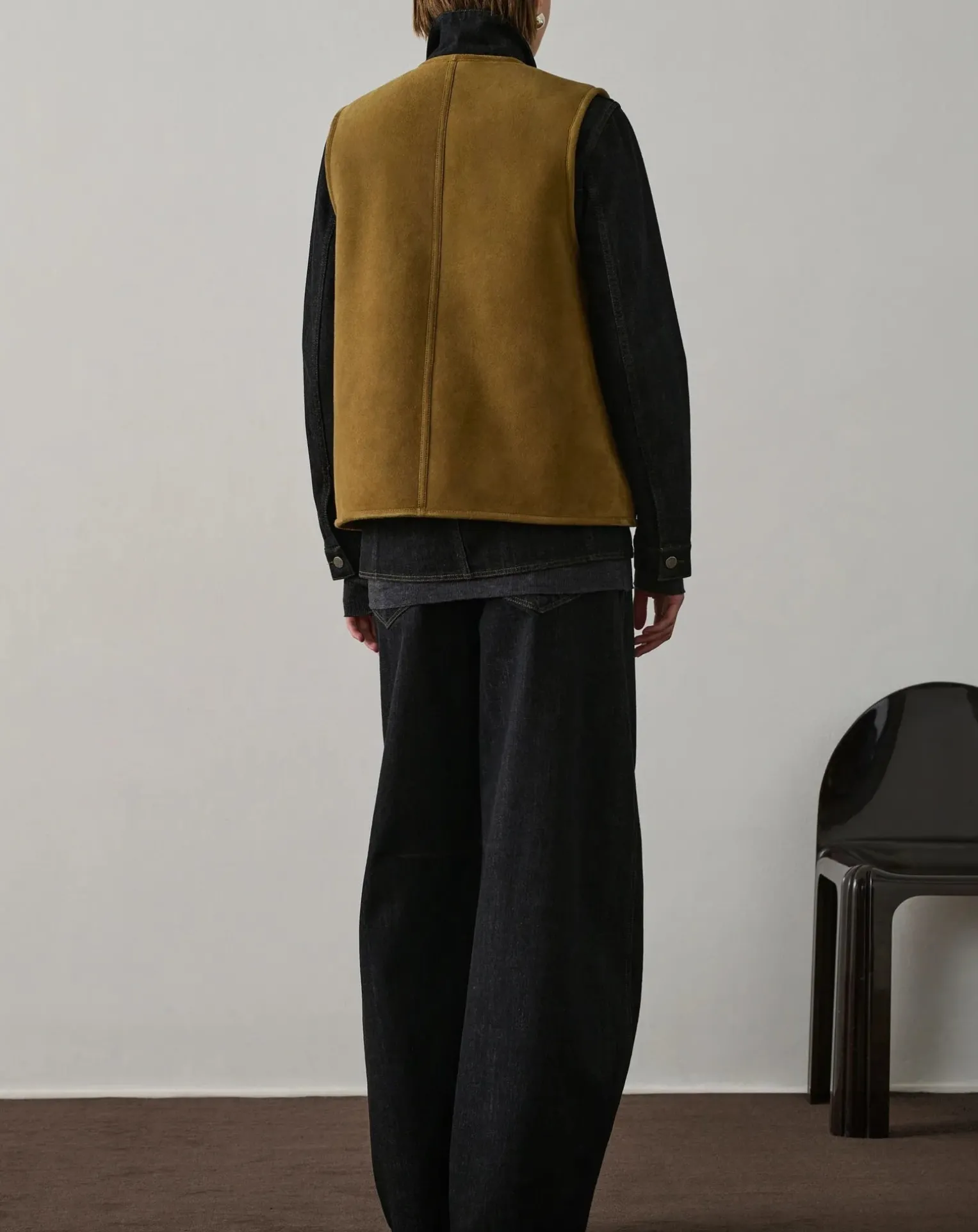 Duomo Leather Sleeveless Jacket