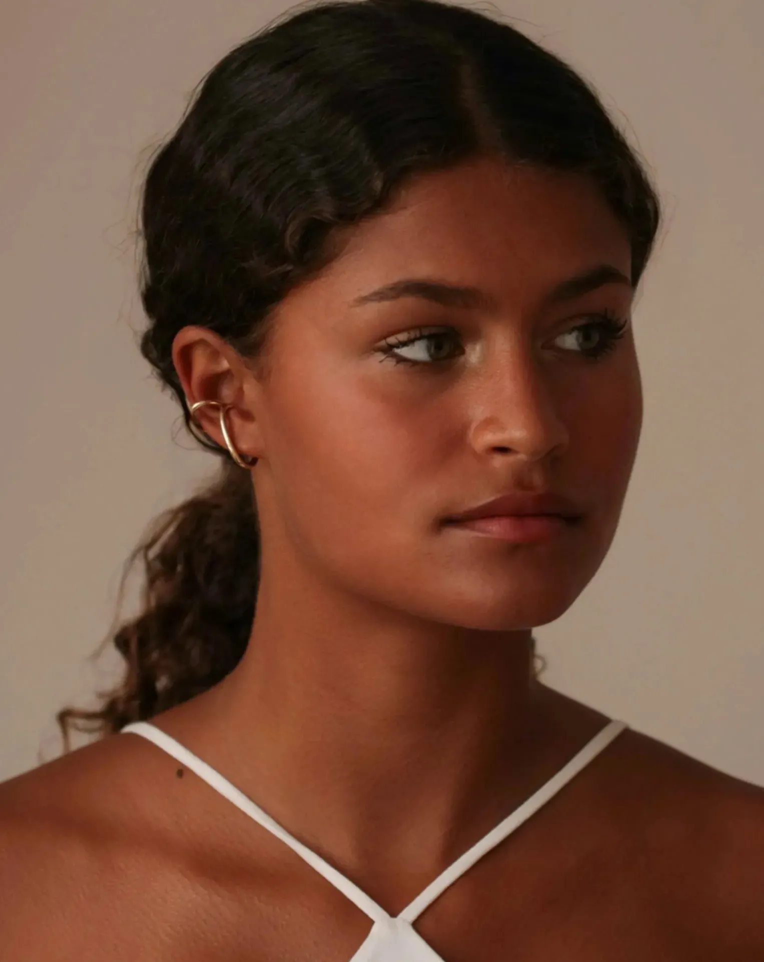 Earcuff gauche La Virtuose en plaqué or