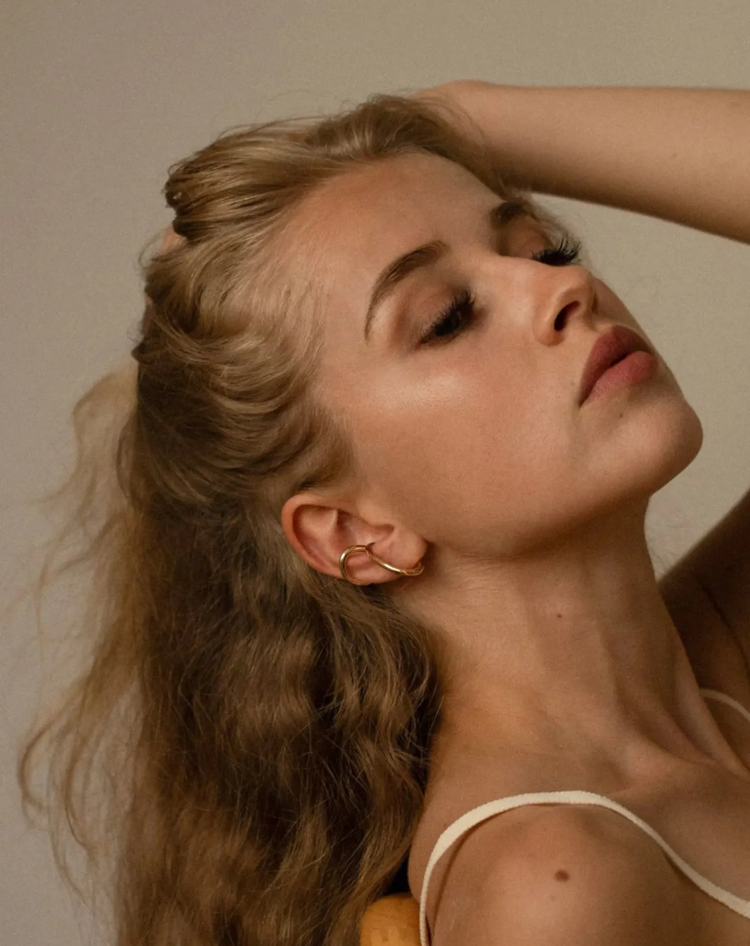 Earcuff gauche La Virtuose en plaqué or