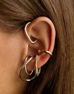 Earcuff gauche La Virtuose en plaqué or