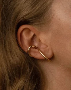 Earcuff droit La Virtuose en plaqué or