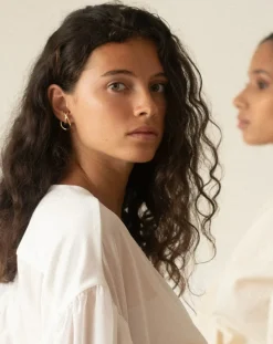 Earcuff gauche Shell en plaqué or