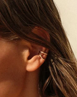 Earcuff mini Echo en plaqué or