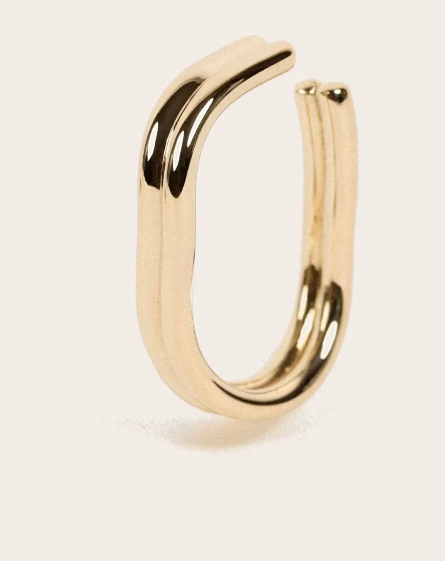 Earcuff vertical Memphis en plaqué or