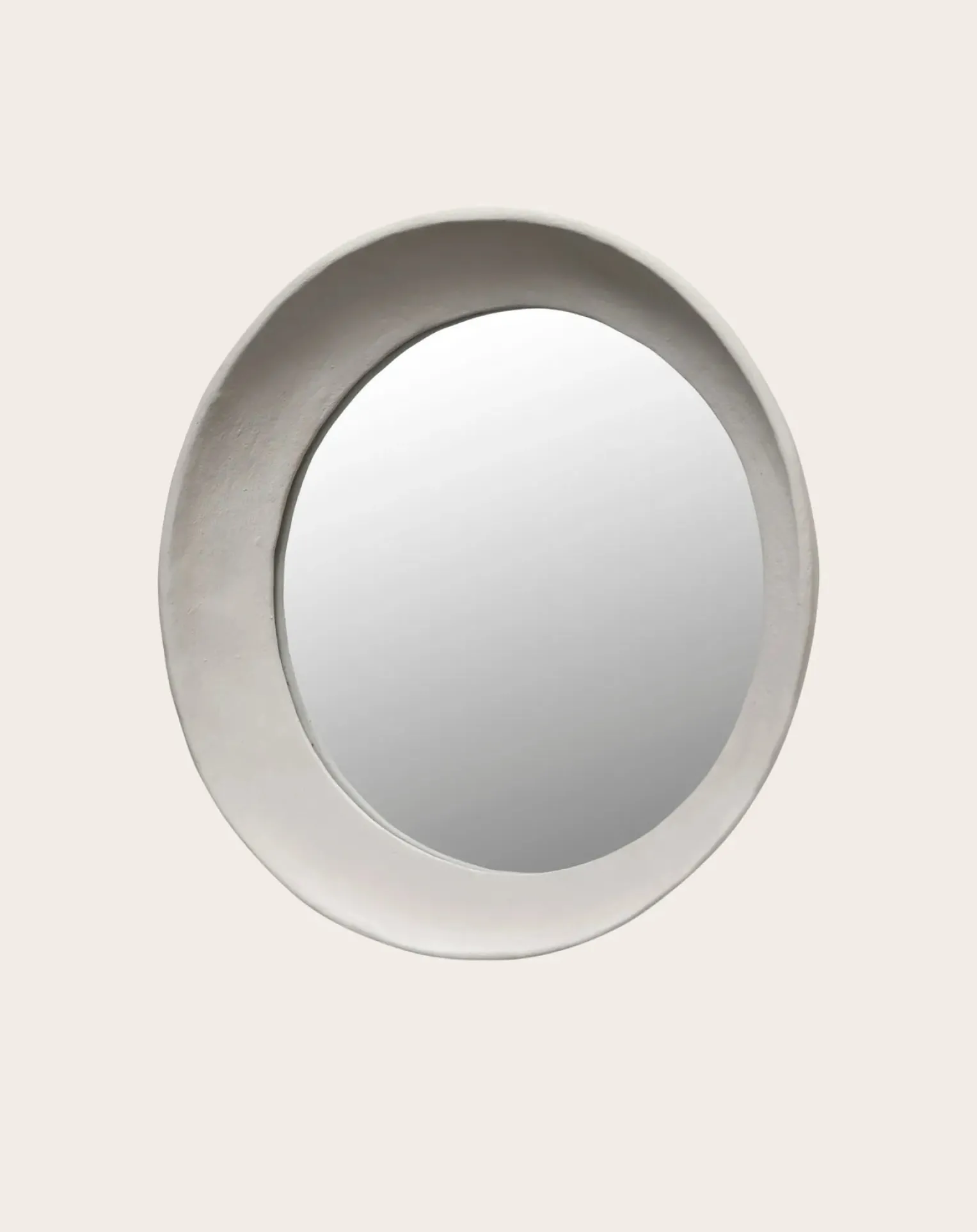 Earth papier-mâché mirror, Marie Michielssen