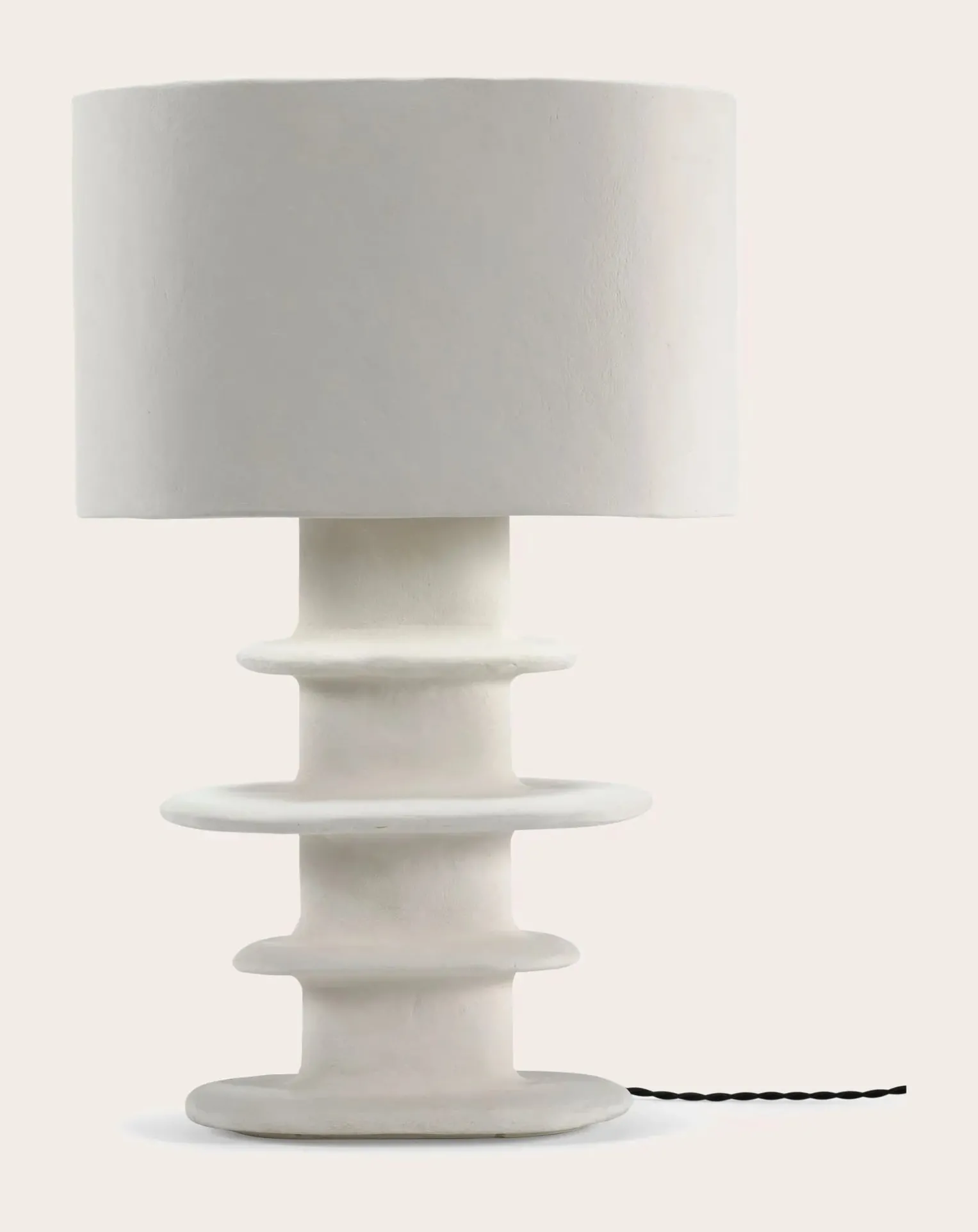 Earth papier-mâché table lamp, Marie Michielssen
