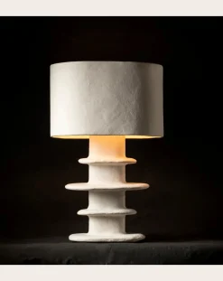 Earth papier-mâché table lamp, Marie Michielssen