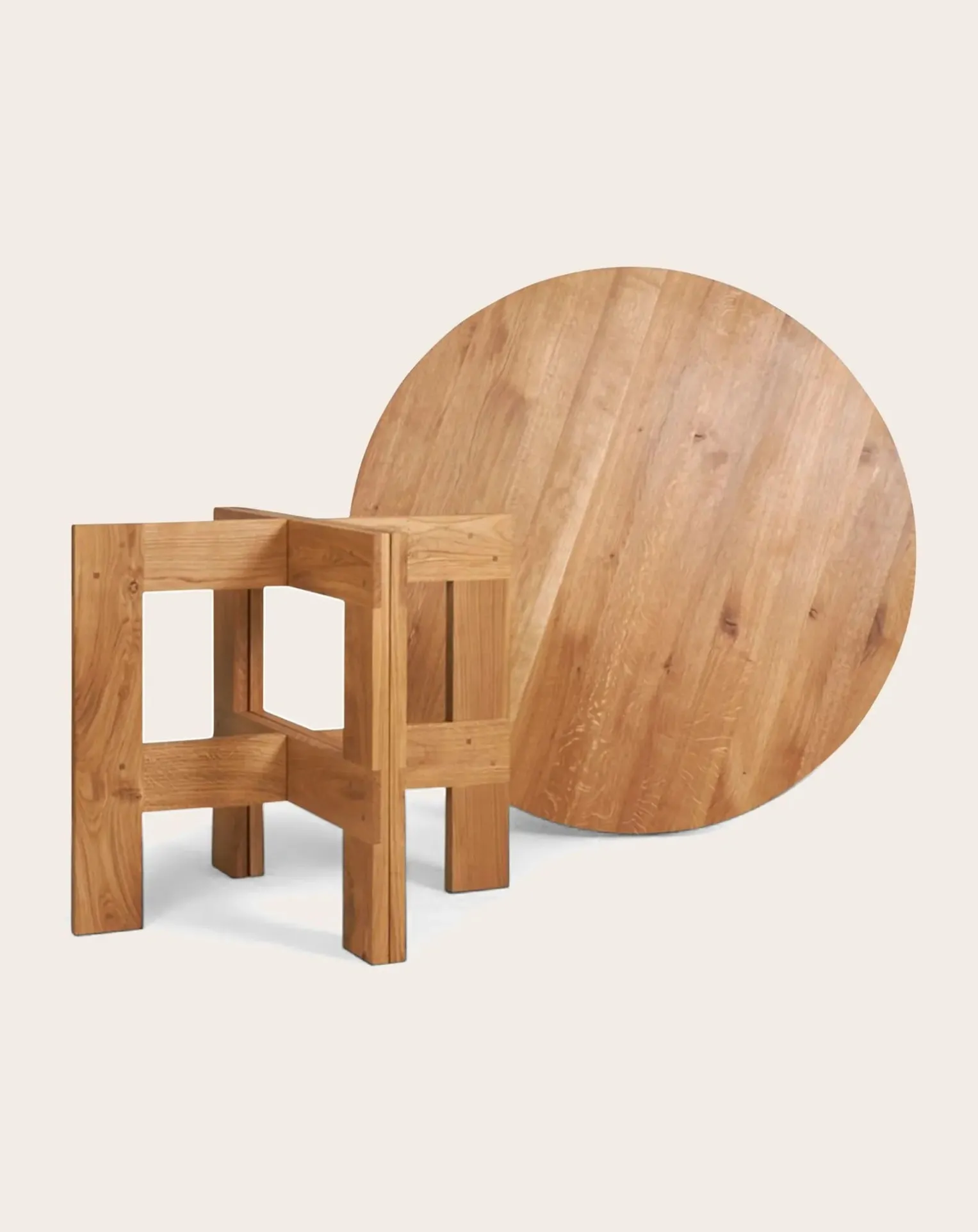 Farmhouse Round Wooden Table