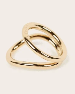 Gold-plated Echo ring