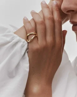 Gold-plated Echo ring