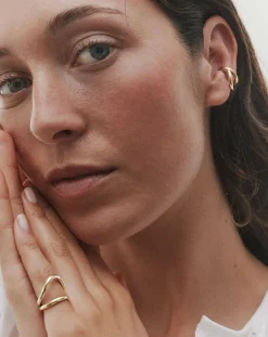 Gold-plated Echo ring