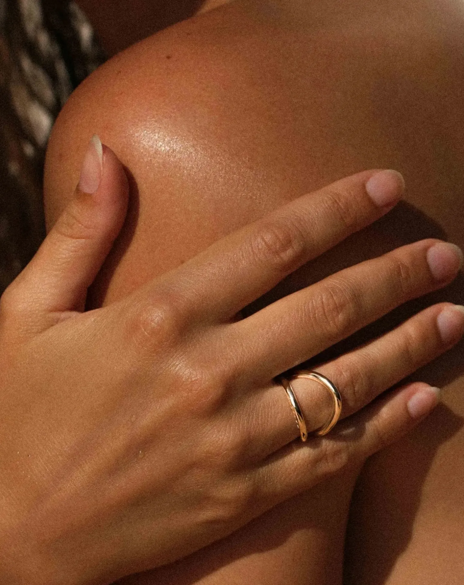 Gold-plated Echo ring