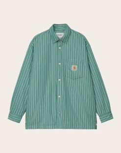 Grimsby Stripe Cotton Poplin Overshirt