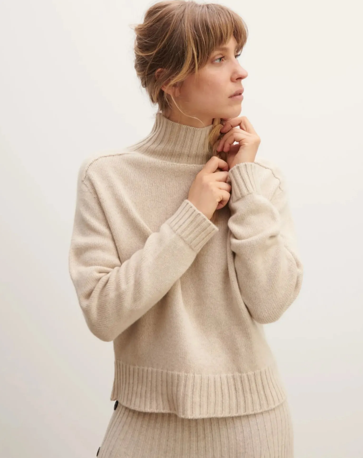 Hammer Neck Sweater Cashmere