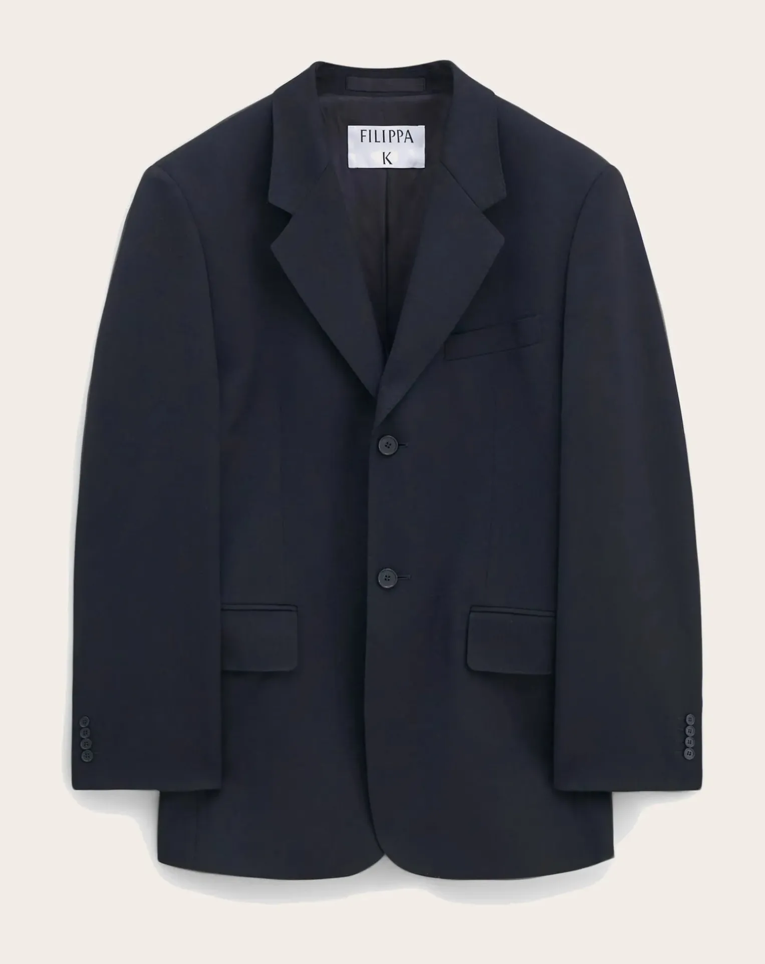 Hourglass single-breasted blazer in polyester