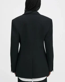 Hourglass single-breasted blazer in polyester