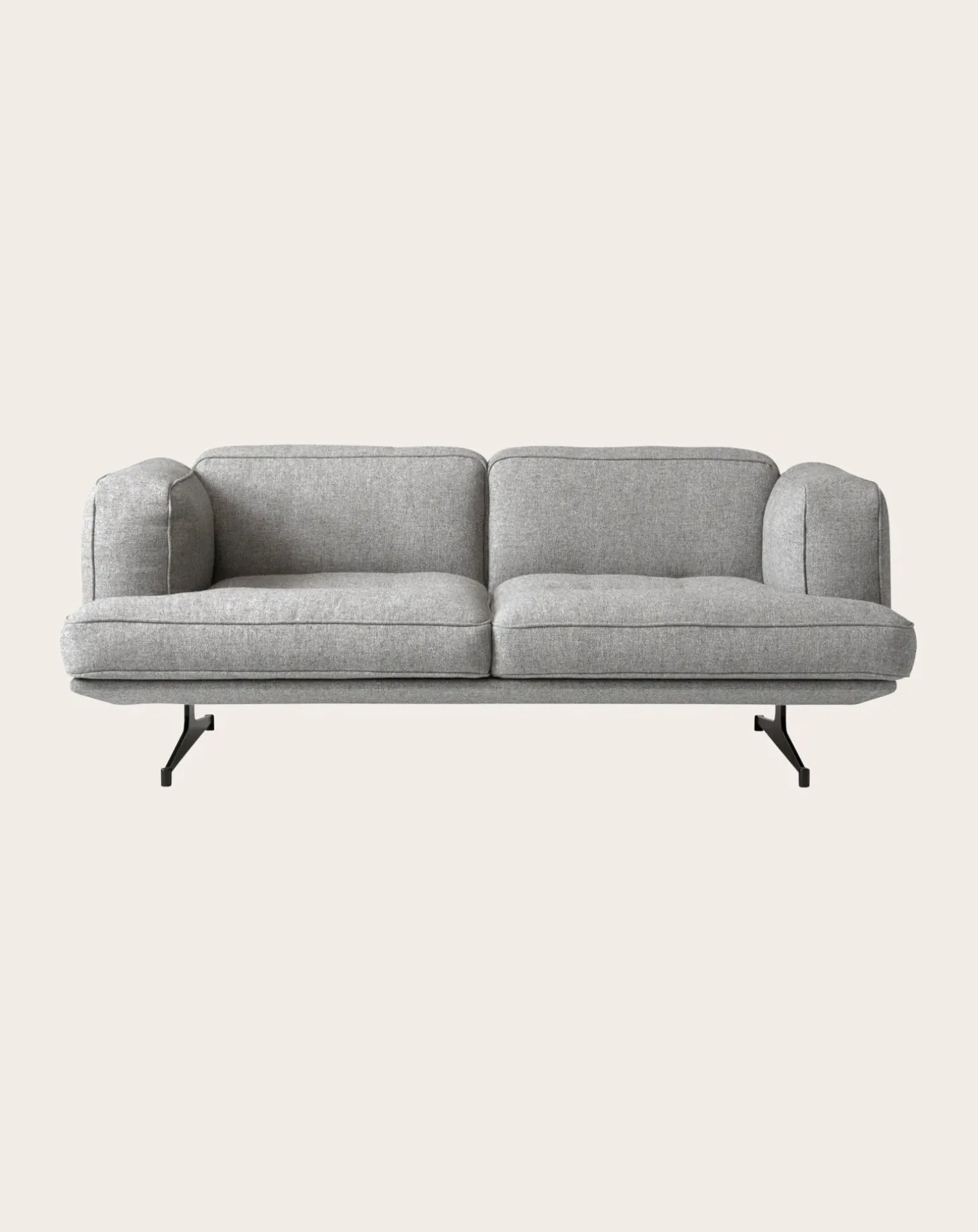 Inland AV22 2-Seater Sofa, Black Base