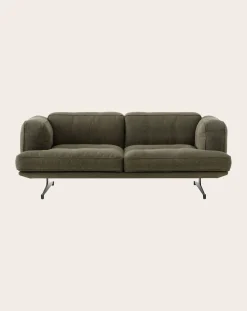Inland AV22 2-Seater Sofa, Black Base