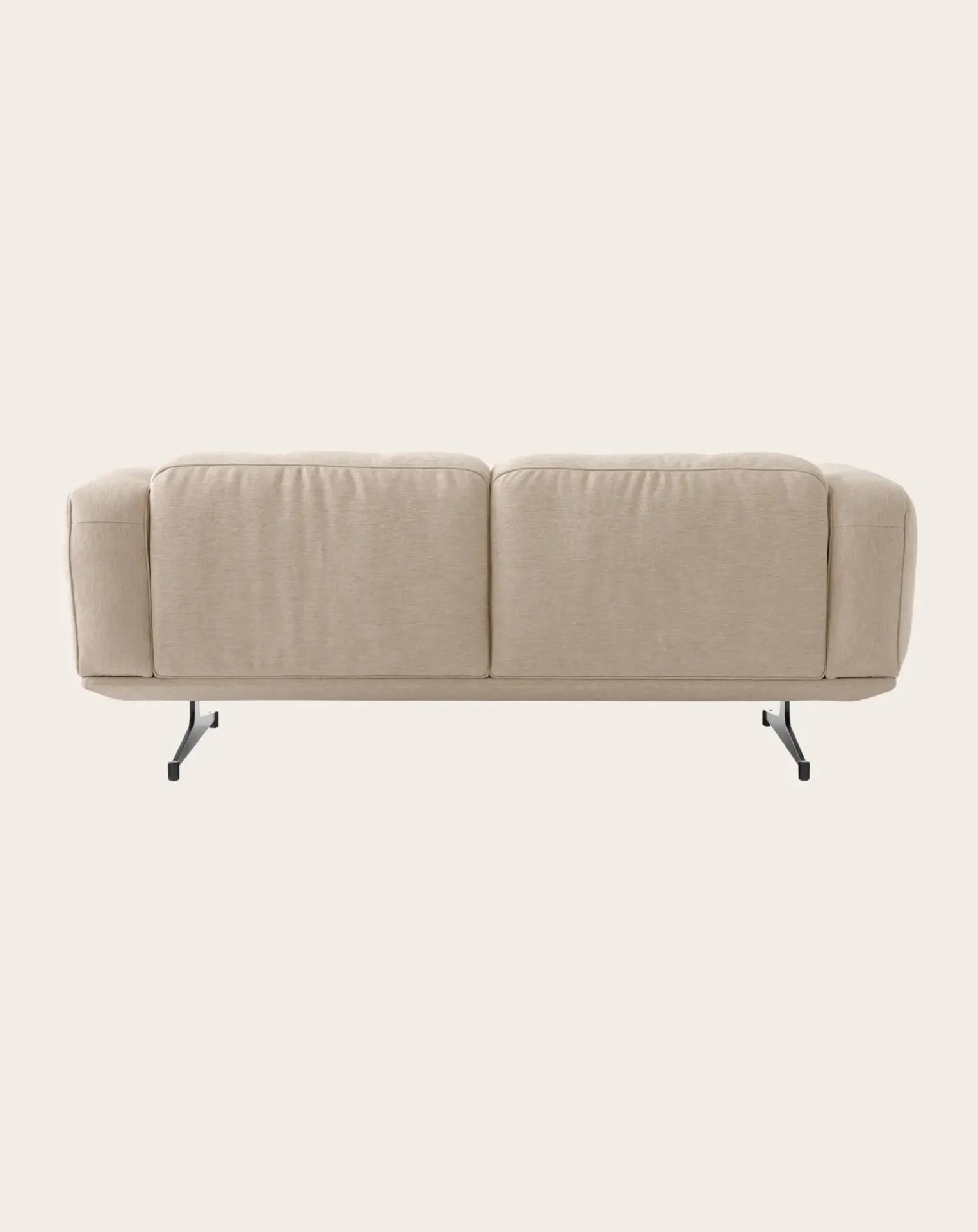 Inland AV22 2-Seater Sofa, Black Base