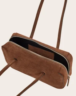 Lagune Bowling handbag in suede leather