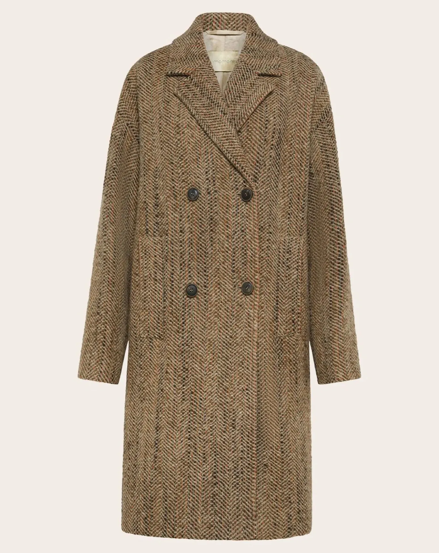 Lancaster Herringbone Virgin Wool Coat