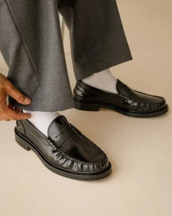 Leather loafers