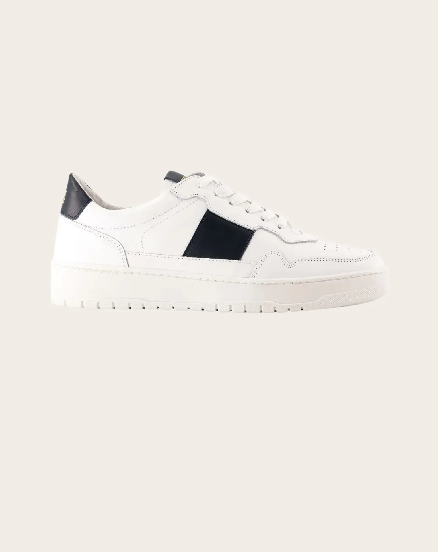 Low sneakers in grained leather