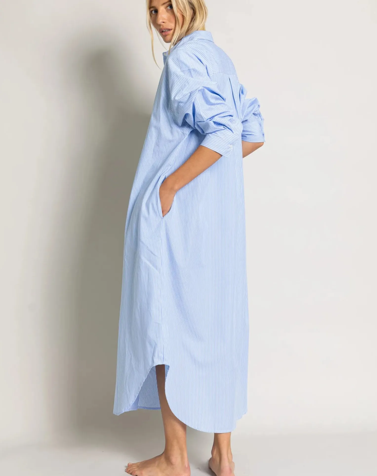 Melissa Striped Shirt Dress