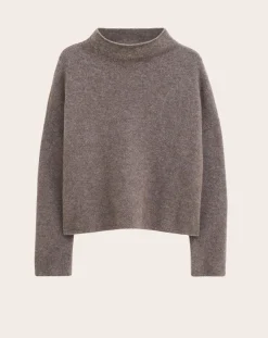 Mika stand-up collar sweater in Yak wool