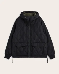 Military W-Zip Down Hoodie Cotton Parka