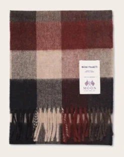 Norse Moon scarf Merino wool plaid